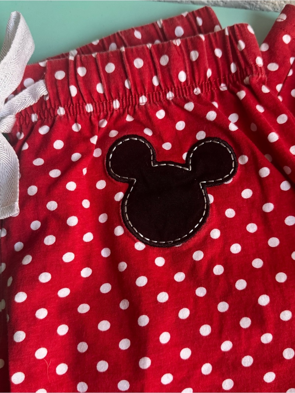 Disney Mickey Mouse Polka Dot Lounge Pants Drawstring Medium M - Picture 3 of 6